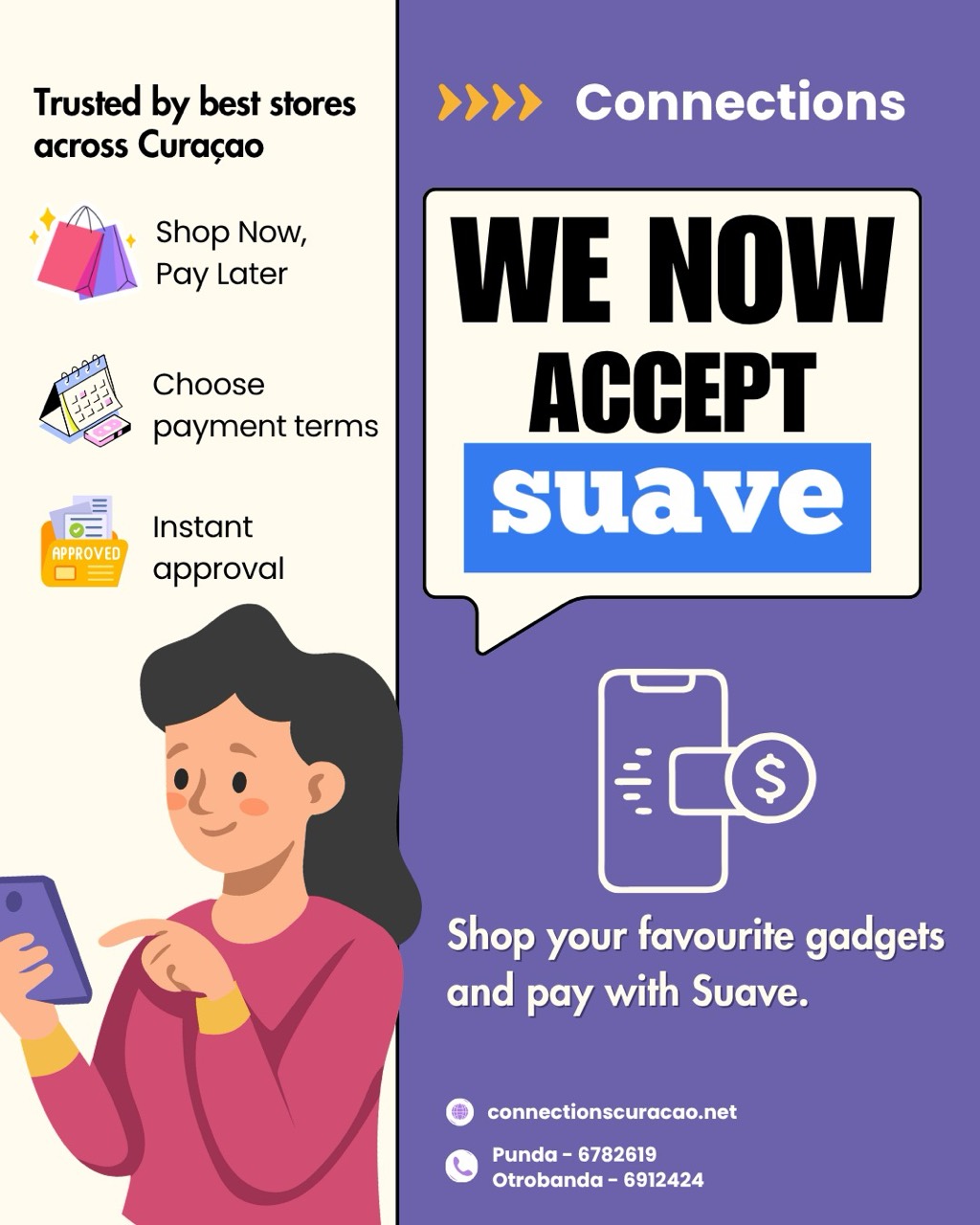 Connections now accepts Suave — shop now and pay later